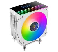 Mars Gaming MCPU-LCD - Dissipateur CPU 300W TDP, 6 heatpipes, Ventilateur PWM 120 mm ARGB, Écran LCD, Blanc