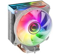 Mars Gaming MCPUVRW, Ventirad pour CPU, Double Miroir Infini ARGB, 4 Heatpipes HCT, TDP 180W, Ventilateur PWM Ultra-silencieux 12cm, Blanc