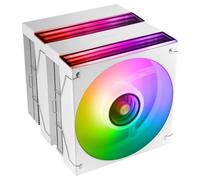 Mars Gaming MCPU-X26, Dissipateur CPU Dual Tower 350W TDP, 2x Ventilateurs 120mm ARGB Infinity Mirror, 6 Heatpipes HCT, Noyau en Cuivre, Roulements FDB, Mode Silencieux, Intel LGA et AMD, Blanc