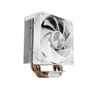 Mars Gaming MCPU-X4, Dissipateur CPU 230W TDP, 4x Heatpipes HCT Nouvelle Génération, Ventilateur PWM SI Extreme-Silence 120mm, Noyau en Cuivre Équilibré, Compatibilité Universelle Intel et AMD, Blanc