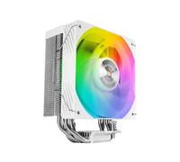 Mars Gaming MCPU-X4ARGB, Ventirad CPU 220W TDP, 4x Heatpipes HCT Nouvelle Génération, Ventilateur PWM SI Extreme-Silent ARGB 120mm, Noyau en Cuivre Hyper-Équilibré, Compatibilité Intel et AMD, Blanc