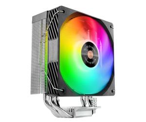 Mars Gaming MCPU-X4ARGB, Ventirad CPU 220W TDP, 4x Heatpipes HCT Nouvelle Génération, Ventilateur PWM SI Extreme-Silent ARGB 120mm, Noyau en Cuivre Hyper-Équilibré, Compatibilité Intel et AMD, Noir