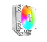MARS GAMING MCPU-X5ARGB, Dissipateur CPU 280W TDP, 5x Heatpipes HCT Nouvelle Génération, Ventilateur PWM SI Extreme-Silent ARGB 120mm, Noyau en Cuivre Hyper-Équilibré, Compatibilité Universelle, Blanc