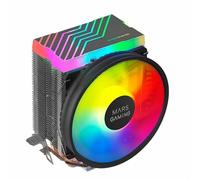 Mars Gaming MCPU33 Dual FRGB CPU Cooler 3 Heatpipes HCT TDP 140W Ultra-quiet PWM 11cm Ventilateur puissant Tech