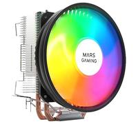 Mars Gaming MCPUARGB, Ventirad pour CPU 130W TDP, 2 Heatpipes HCT, Ventilateur 90mm Auto CHROMA RGB, PWM Silencieux, Multisocket Intel & AMD