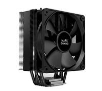 Mars Gaming MCPUPRO, Ventirad Professionnel pour CPU 200W TDP, 6 Heatpipes HCT, Ventilateur Industriel PWM 120mm, Finition Full Black, Multisocket Intel & AMD, Noir