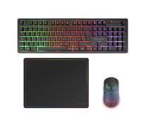 Mars Gaming MCPWXES clavier Souris incluse FR sans fil +USB QWERTY Espagnole Noir