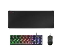 MARS GAMING MCPX - Clavier, souris et tapis de souris - full size - backlit - USB - AZERTY - Français - commutateur : H-Mech - noir