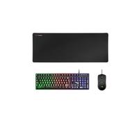 MARS GAMING MCPX - Clavier, souris et tapis de souris - full size - backlit - USB - QWERTY - Espagnol - commutateur : H-Mech - noir