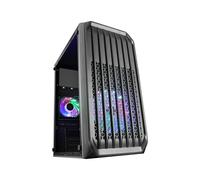 Mars Gaming MCS2 Mini Tower Noir Micro-ATX/Mini-ITX, 1x3.5", 2x2.5", 1x80mm FRGB, USB 3.2 Gen 1, Refroidissement liquide 240mm, 256mm GPU