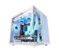 Mars Gaming MCV3, Boîtier Gaming Custom XXL E-ATX, Fenêtres Latérales et Frontales en Verre Trempé, Structure Modulaire Double Chambre, Noir