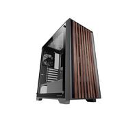 Mars Gaming MCWOOD - Boîtier PC Moyen Tour ATX/Micro-ATX/Mini-ITX, Façade Bois, Verre Trempé/Chromé, USB 3.0, Vent. 120mm, Refroidissement liquide jusqu'à 360mm