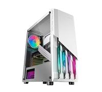 Mars Gaming MCX2W MC-X2 Blanc, Boîtier PC Gaming ATX, Front Acier FRGB, 2 Ventilateurs FRGB 12 cm, Fenêtre Latérale Complète