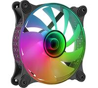 Mars Gaming MF-3D Noir, Ventilateur ARGB 360° 12cm, Miroir Infinity 3D, Système Anti-Vibration, Ultra-Silencieux, Compatibilité Totale