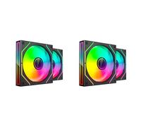 Mars Gaming MF-3DPROX2, Kit 2X Ventilateurs PWM 120mm, Ã‰Clairage ARGB Triple Infinity Mirror 360°, Système de Contrôle PWM, Paliers FDB, Ventilateurs PC avec Compatibilité Totale ARGB, Noir