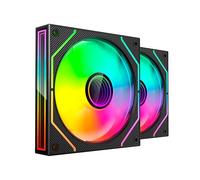 Mars Gaming MF-3DPROX2, Kit 2X Ventilateurs PWM 120mm, Éclairage ARGB Triple Infinity Mirror 360°, Système de Contrôle PWM, Paliers FDB, Ventilateurs PC avec Compatibilité Totale ARGB, Noir
