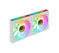 Mars Gaming MF-3DPROX2R Kit 2x Ventiladores ARGB 120mm Aspas Invertidas PWM FDB Blanco