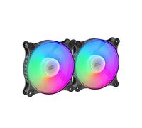 Mars Gaming MFDUO Kit 2 Ventilateurs FRGB Rainbow 120mm Noir