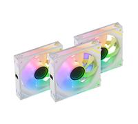 Mars Gaming MF-LINKFINITYKIT Blanc, Kit 3 Ventilateurs Modulaires PWM 120mm, Système de Connexion LINKFINITY, Ã‰clairage Infinity Mirror ARGB 360° et Contrôleur ARGB, Ultra-silencieux 12dB