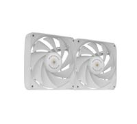 Mars Gaming MF-NCLX2, Kit 2X Ventilateurs Ultra-Silencieux 120mm, Design Pales Hybrides, Ventilateurs 2en1 avec Roulement FDB Cuivre Hyper-Équilibré, Système Connexion PWM, Pads Anti-Vibration, Blanc