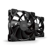 Mars Gaming MF-PROX2 Noir, Kit 2 Ventilateurs 120mm, Système Anti-Vibration, Ultra-Silencieux, Double Connexion 3PIN + 4PIN