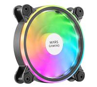 Mars Gaming MF-PWMX2 Blanc, Kit 2 Ventilateurs 120mm, Ultra-Silencieux FDB 12dB, Système Anti-Vibration, Système PWM