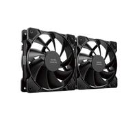 Mars Gaming MF-PWMX2 Noir, Kit 2 Ventilateurs 120mm, Ultra-Silencieux FDB 12dB, Système Anti-Vibration, Système PWM