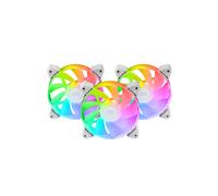 Mars Gaming MF3ARW Kit 3 Ventilateurs Boîtier PC 120mm Blanc, ARGB 360°, 1100 RPM, 39 CFM, 14 dB, FDB, 3-Pin, 2.03 mmH2O