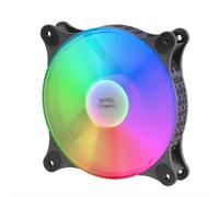 Mars Gaming – Kit ventilateurs MF-Duo – 2x FRGB Rainbow 360°, Ultra-silencieux, 3PIN+4PIN – Noir