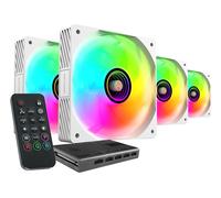 Mars Gaming Kit ventilateurs MF-SI4KIT 4x120mm Ultra-silencieux FDB ARGB Miroir Infini Blanc
