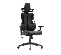Mars Gaming MGC-Elite, Chaise Gaming Ergonomique, Dossier Flexible Adaptatif, Accoudoirs Ajustables 2D, Siège Inclinable, Finition Cuir PU, Chaise de Bureau avec Roues XL, Vérin à Gaz Classe 4, Bleu