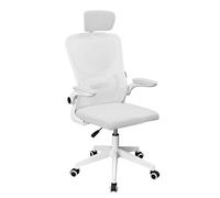 Mars Gaming MGC-ERGOPLUS, Chaise Ergonomique Professionnelle, Support Lombaire Dynamique, Maille Respirante, Hauteur Réglable Entre 115 et 125 cm, Accoudoirs Repliables, Appuie-tête Ajustable, Blanc