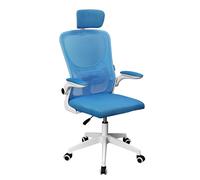 Mars Gaming MGC-ERGOPLUS, Chaise Ergonomique Professionnelle, Support Lombaire Dynamique, Maille Respirante, Hauteur Réglable Entre 115 et 125 cm, Accoudoirs Repliables, Appuie-tête Ajustable, Bleu