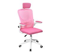 Mars Gaming MGC-ERGOPLUS, Chaise Ergonomique Professionnelle, Support Lombaire Dynamique, Maille Respirante, Hauteur Réglable Entre 115 et 125 cm, Accoudoirs Repliables, Appuie-tête Ajustable, Rose