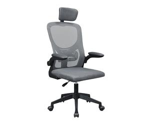 Mars Gaming MGC-ERGOPLUS, Chaise Ergonomique Professionnelle, Support Lombaire Dynamique, Maille Respirante, Hauteur Réglable Entre 115 et 125 cm, Accoudoirs Repliables, Appuie-tête Ajustable, Gris