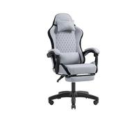 Mars Gaming MGC-X, Chaise Gaming Ergonomique, Tissu Respirant, Dossier Inclinable et Hauteur Réglable, Accoudoirs Dynamiques, Coussin Cervical et Lombaire, Chaise avec Repose-Pieds Extensible, Noir