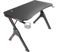 Mars Gaming MGD, Bureau Gamer Ergonomique, Support Casque + Boissons, Noir