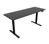 Mars Gaming MGD-ERGOPRO160, Bureau Électrique Réglable 73-118cm, Surface Extra-Large 160cm, Profils Hauteur Personnalisés, Système Anti-Collision, Verrouillage Sécurité, Fibre Carbone et Acier, Noir