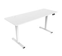 Mars Gaming MGD-ERGOPRO160, Bureau Électrique Réglable 73-118cm, Surface Extra-Large 160cm, Profils Hauteur Personnalisés, Système Anti-Collision, Verrouillage Sécurité, Fibre Carbone et Acier, Blanc