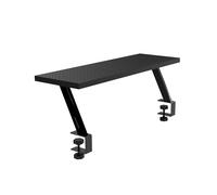 Mars Gaming MGDS, Rehausseur de Moniteur, Élève le Moniteur 17cm, Support Bureau Ergonomique en Acier, Plateau Fibre de Carbone 60x20cm, Support Écran pour Bureaux de 10 à 33 mm d'Épaisseur, Noir