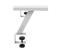 Mars Gaming MGDSW Support Bureau Moniteur Blanc, Plateau Fibre Carbone 60x20cm, Hauteur 17cm, Fixation Pince 1-3.3cm, Charge Max 10kg