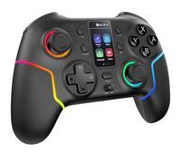 Mars Gaming MGP-V3, Gamepad Sans Fil ARGB, Triple Connexion Bluetooth 5.0/2.4GPRO / Câble, Écran LCD Couleur, Joysticks et Gâchettes Hall Effect, Switch|Switch 2|PC|Android|iOS 13.0+, Noir