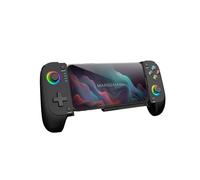 Mars Gaming MGPX, Manette Bluetooth 5.0 2en1, RGB Neon, Double Vibration et Fonction Turbo, Support Smartphone jusqu'à 6.8", Manette Multifonction Compatible PC, Android, iOS et Consoles, USB-C, Noir