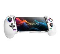 Mars Gaming MGPXPRO, Gamepad Bluetooth 5.0 2en1, Support Smartphone jusqu'à 7", Joysticks et Gâchettes Magnétiques Hall Effect, Boutons Macro et Turbo, PS4|Switch|Switch 2|PC|Android|iOS 13.0+, Blanc