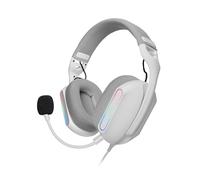 Mars Gaming MH-Pro, Casque Gaming ARGB Flow, Son Surround, Coussinets AIR 3D, Microphone, PS4, PS5, Xbox One, Xbox Series X-S, Switch, Switch 2, Windows, Mac, Smartphone et Tablette, Blanc