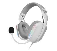 Mars Gaming MH-Pro, Casque Gaming ARGB Flow, Son Surround, Coussinets AIR 3D, Microphone, PS4, PS5, Xbox One, Xbox Series X-S, Switch, Switch 2, Windows, Mac, Smartphone et Tablette, Blanc