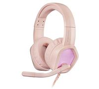 Mars Gaming MH320, Casque Gaming RGB, Son Ultra-Bass 3D, Microphone avec Filtrage du Bruit, Ultraléger Rotatif, Windows/PS4/PS5/XBOX One/Xbox Series X-S/Mac/Switch/Switch 2/Smartphone/Tablette, Rose