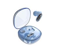 Mars Gaming MHIB2, Écouteurs Bluetooth 5.4, Son Immersif, Design Ergonomique Semi-Transparent et Ultra-Compact, 24 Heures d'Autonomie, Écouteurs sans Fil avec Boîtier et Indicateur LED, Bleu