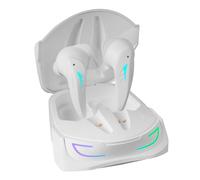 Mars Gaming MHI-ULTRA Blanc, Écouteurs sans Fil TWS, RGB Flow, Bluetooth 5.3, Triple Noise Cancellation, 24H Batterie