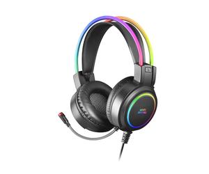 Mars Gaming MHRGB écouteur/casque Avec fil Arceau Jouer USB Type-A Noir